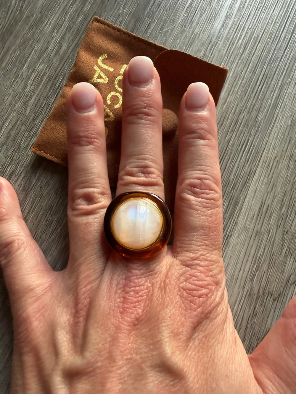 Lucas Jack Moonstone Round Ring